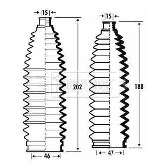 Joint-soufflet, direction BORG & BECK OEM 482034U025