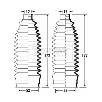 Joint-soufflet, direction BORG & BECK BSG3378