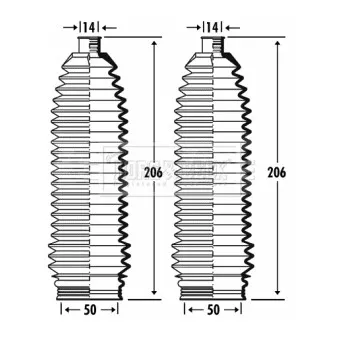 Joint-soufflet, direction BORG & BECK BSG3385