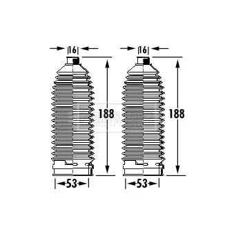 Joint-soufflet, direction BORG & BECK OEM 48203EA025
