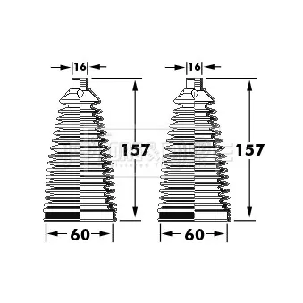 Joint-soufflet, direction BORG & BECK OEM 4553509120