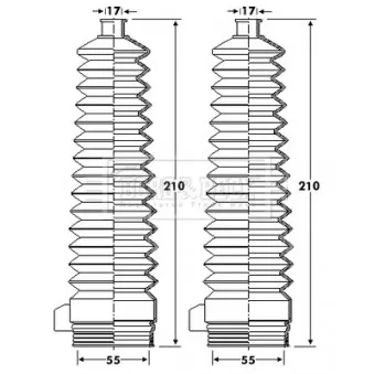Joint-soufflet, direction BORG & BECK BSG3411
