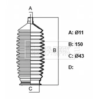 Joint-soufflet, direction BORG & BECK OEM 406621