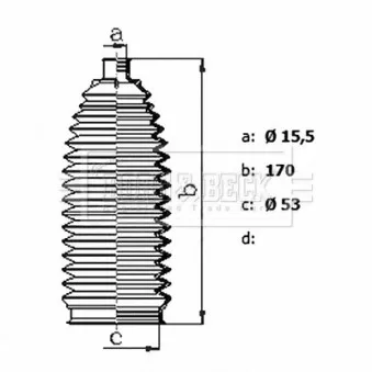 Joint-soufflet, direction BORG & BECK OEM 77366697