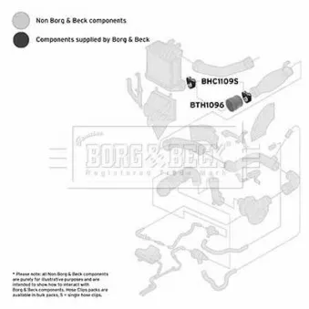 Gaine de suralimentation BORG & BECK BTH1096 pour VOLKSWAGEN GOLF 1.9 TDI - 90cv