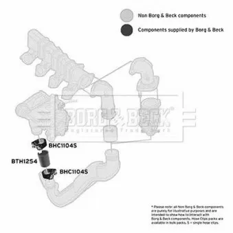 Gaine de suralimentation BORG & BECK BTH1254 pour CITROEN BERLINGO 2.0 HDI 90 4WD - 90cv