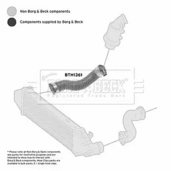 Gaine de suralimentation BORG & BECK BTH1361 pour MERCEDES-BENZ CLASSE C C 220 CDI - 163cv