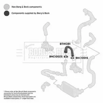 Gaine de suralimentation BORG & BECK BTH1381 pour OPEL CORSA 1.7 DTI - 75cv