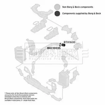 Gaine de suralimentation BORG & BECK BTH1630 pour AUDI A6 2.7 TDI quattro - 180cv