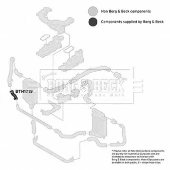 Gaine de suralimentation BORG & BECK BTH1719 pour DAF CF 75 2.7 TDI quattro - 180cv