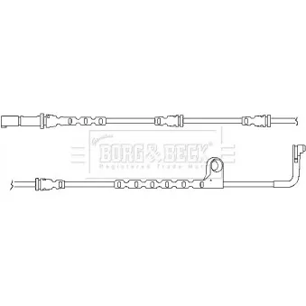 Contact d'avertissement, usure des plaquettes de frein BORG & BECK OEM 34356789502
