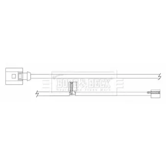 Contact d'avertissement, usure des plaquettes de frein BORG & BECK OEM 4L0615437A