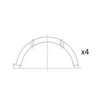 Rondelle d'écartement, vilebrequin FAI AutoParts BT3005-STD