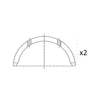 Rondelle d'écartement, vilebrequin FAI AutoParts BT3006-STD pour RENAULT TRUCKS G 1.3 CDTI - 95cv