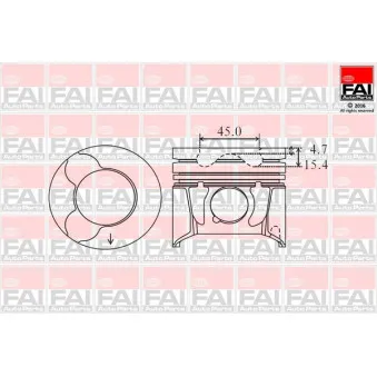 Piston FAI AutoParts PK6-000 pour DAF XF 2.0 HDI - 140cv