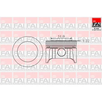 Piston FAI AutoParts PK9-000 pour MAN HOCL 1.4 - 80cv