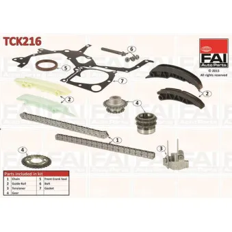FAI AutoParts TCK216 - Kit de distribution par chaîne
