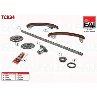 Kit de distribution par chaîne FAI AutoParts TCK34