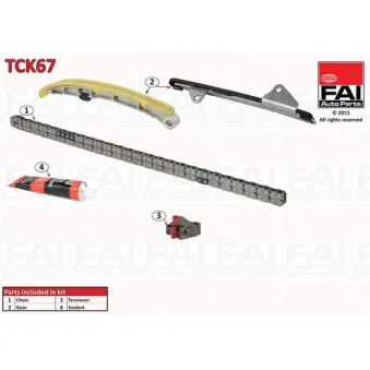 FAI AutoParts TCK67 - Kit de distribution par chaîne
