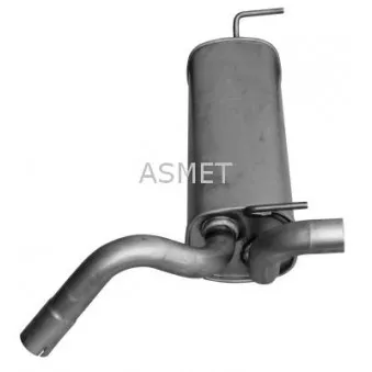 Silencieux central ASMET 05.252 pour OPEL ASTRA 1.6 Turbo - 180cv