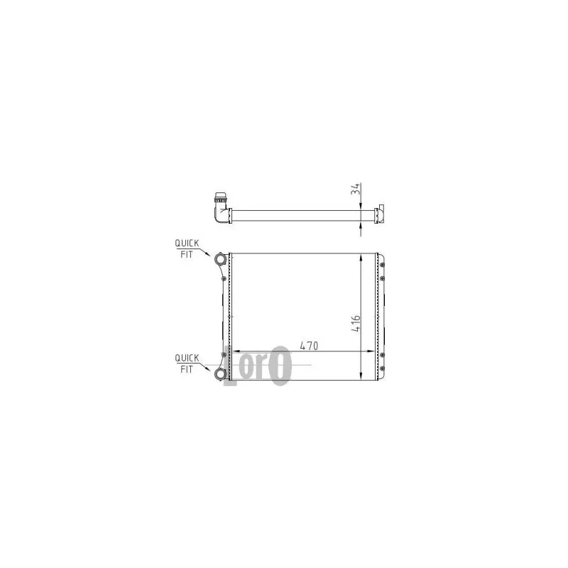 Radiateur, refroidissement du moteur ABAKUS 003-017-0038 - Visuel 2