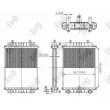 Radiateur, refroidissement du moteur avant gauche ABAKUS [003-017-0054-B]