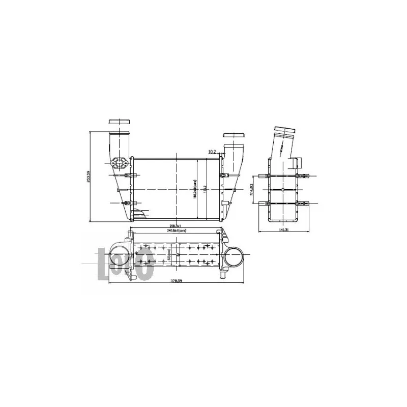 Intercooler, échangeur ABAKUS 003-018-0001 - Visuel 2