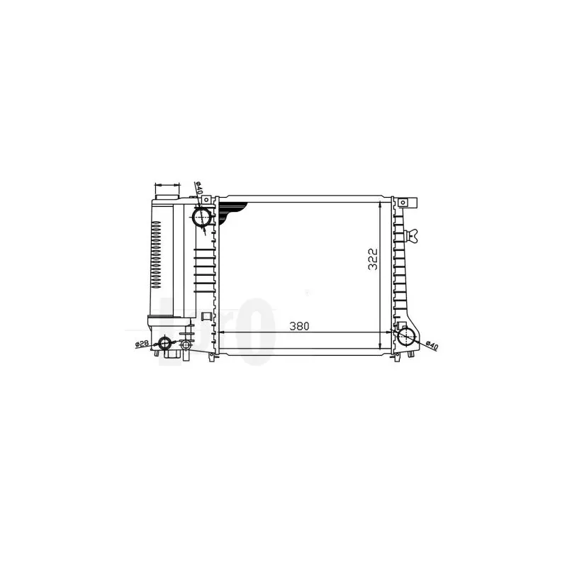 Radiateur, refroidissement du moteur ABAKUS 004-017-0010 - Visuel 2