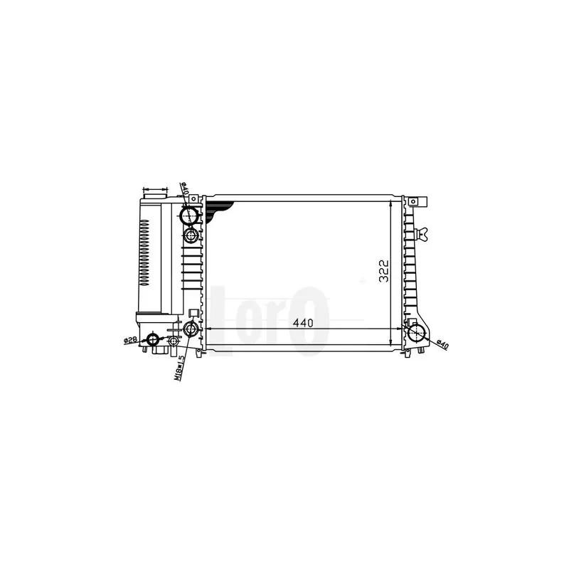Radiateur, refroidissement du moteur ABAKUS 004-017-0018 - Visuel 2