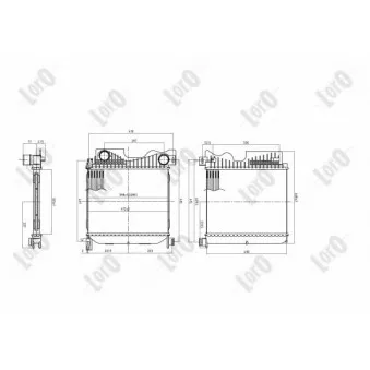 Intercooler, échangeur ABAKUS 008-018-0001