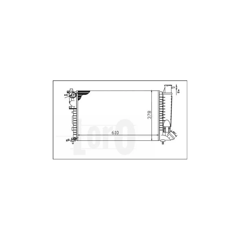 Radiateur, refroidissement du moteur ABAKUS 009-017-0019 - Visuel 2