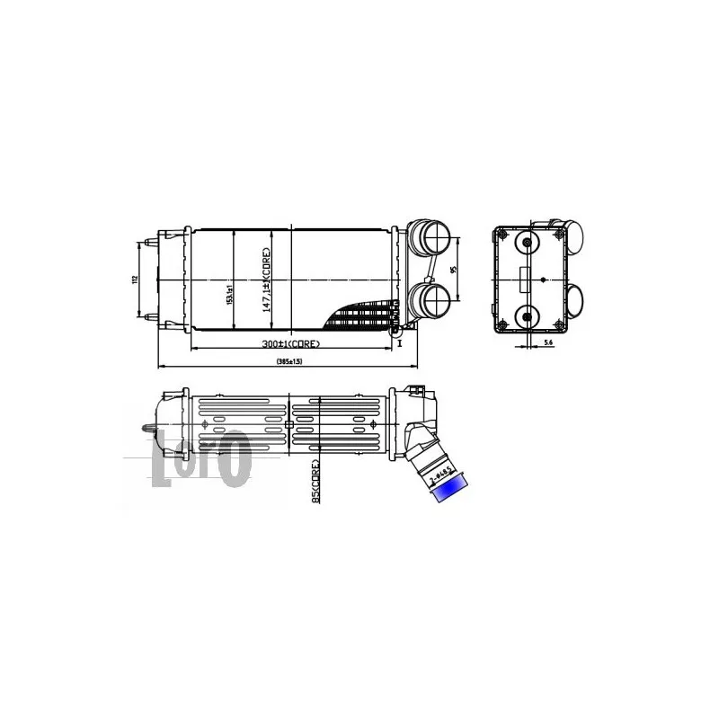 Intercooler, échangeur ABAKUS 009-018-0006 - Visuel 2