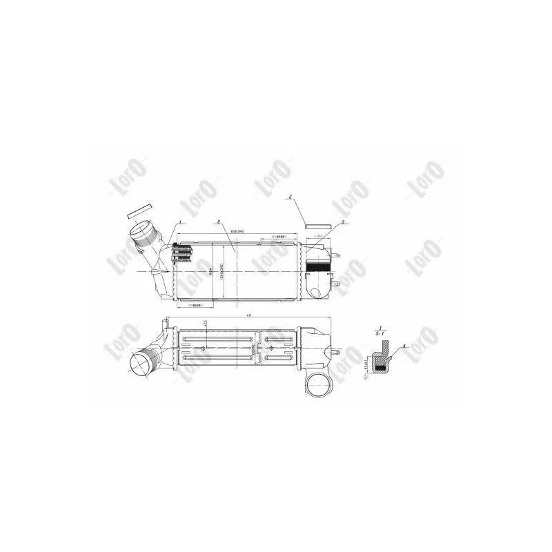 Intercooler, échangeur ABAKUS 009-018-0015 - Visuel 1