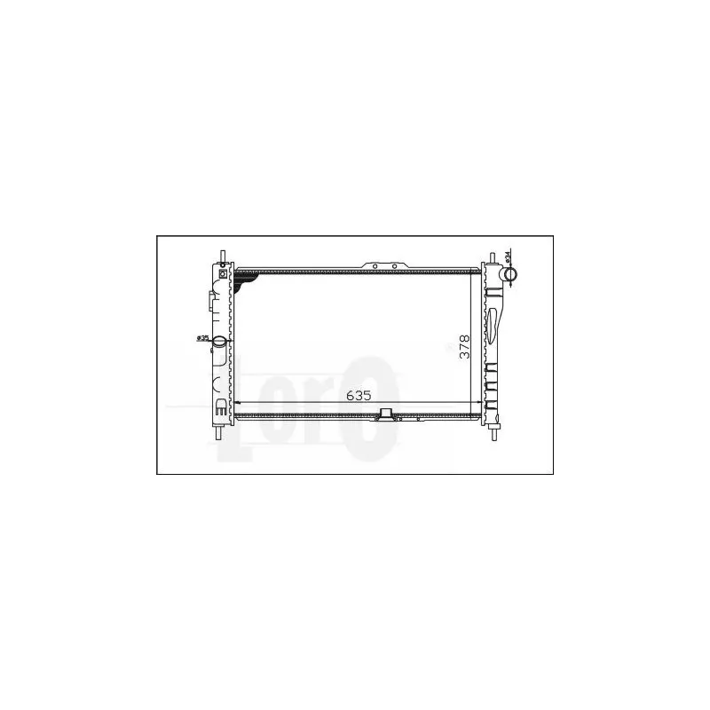 Radiateur, refroidissement du moteur ABAKUS 011-017-0006 - Visuel 2