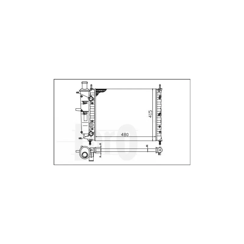 Radiateur, refroidissement du moteur ABAKUS 016-017-0030 - Visuel 2