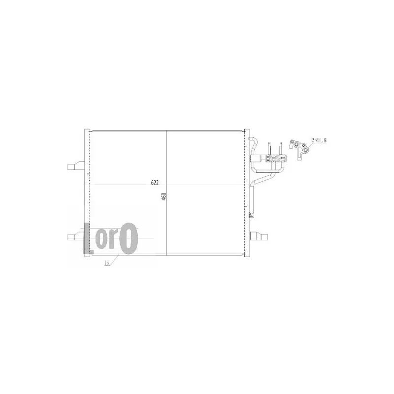 Condenseur, climatisation ABAKUS 017-016-0027 - Visuel 2