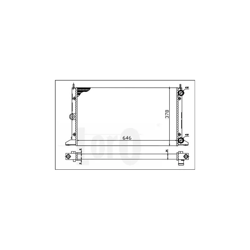 Radiateur, refroidissement du moteur ABAKUS 017-017-0027 - Visuel 1