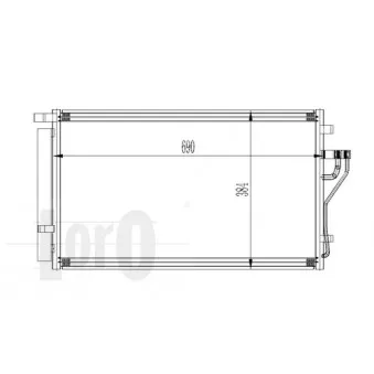 Condenseur, climatisation ABAKUS OEM 976062Y500