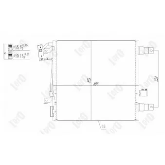 Condenseur, climatisation ABAKUS OEM 55056635aa