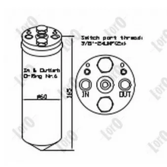 ABAKUS 030-021-0001 - Filtre déshydratant, climatisation