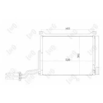 Condenseur, climatisation ABAKUS 032-016-0003