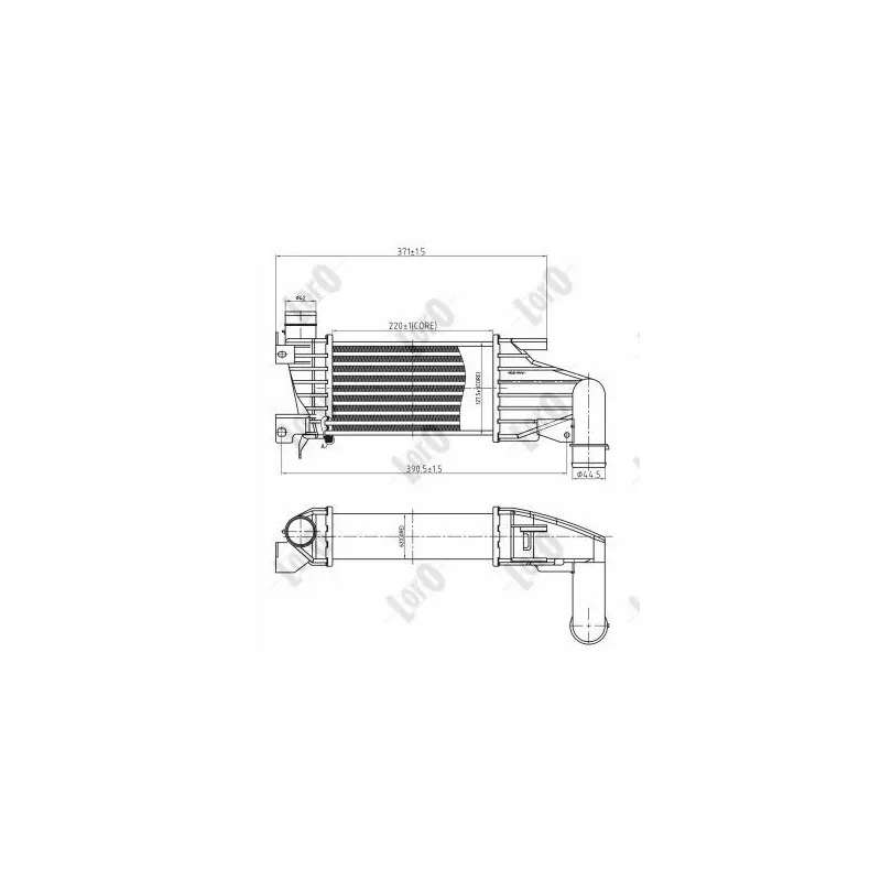 Intercooler, échangeur ABAKUS 037-018-0012 - Visuel 2