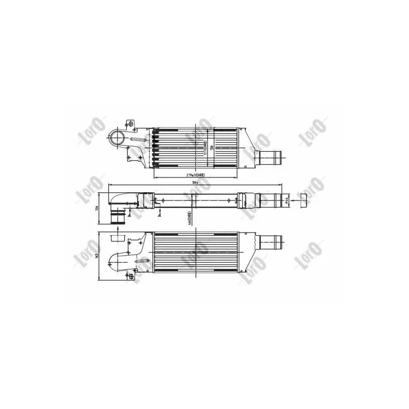Intercooler, échangeur ABAKUS 037-018-0015 - Visuel 2