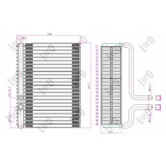 ABAKUS 038-020-0001 - Évaporateur climatisation
