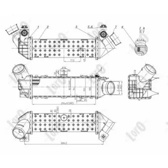 Intercooler, échangeur ABAKUS 046-018-0003