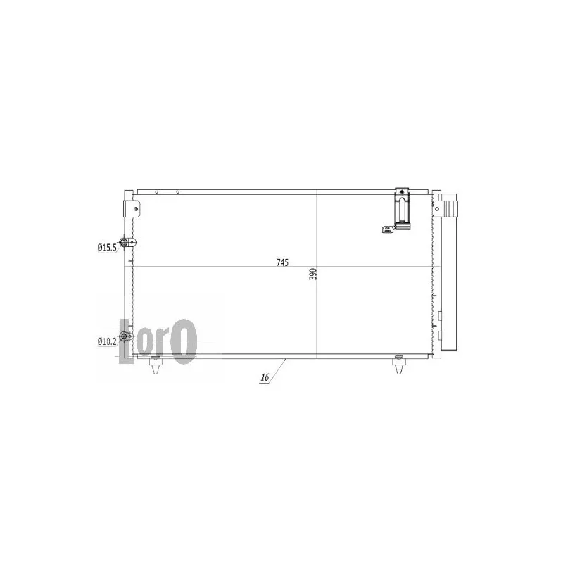 Condenseur, climatisation ABAKUS 051-016-0031 - Visuel 2