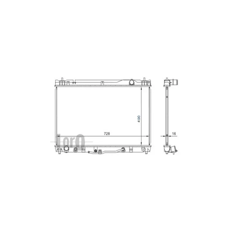 Radiateur, refroidissement du moteur ABAKUS 051-017-0014 - Visuel 2