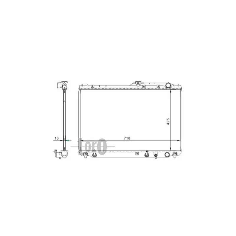 Radiateur, refroidissement du moteur ABAKUS 051-017-0023 - Visuel 2
