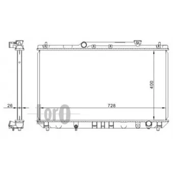 Radiateur, refroidissement du moteur ABAKUS OEM 1640003140