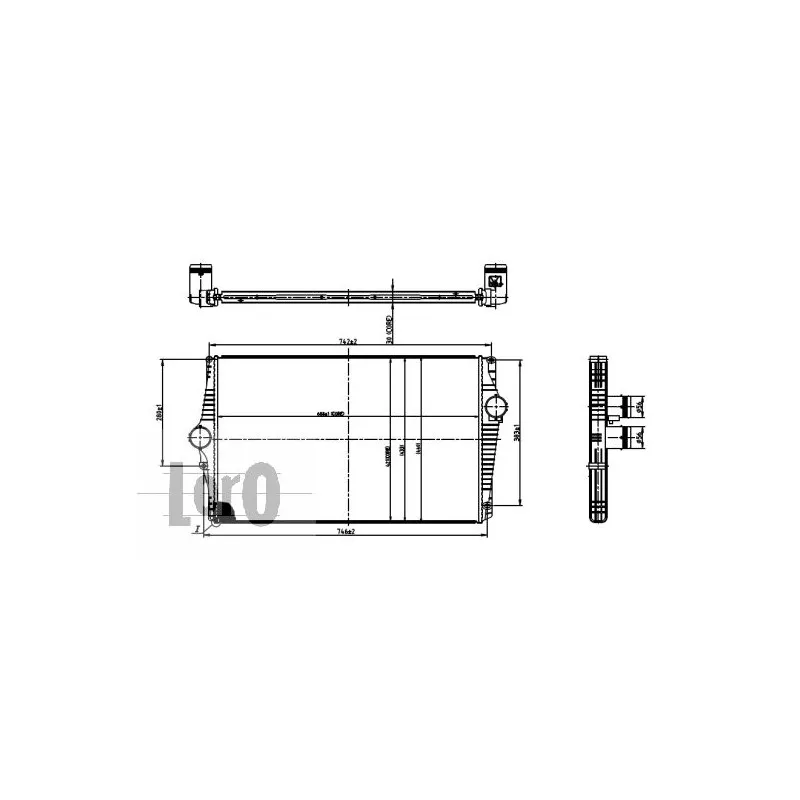 Intercooler, échangeur ABAKUS 052-018-0003 - Visuel 2